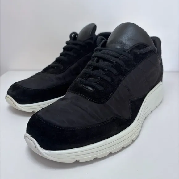 Common Projects Black Nylon Suede Cross Trainer Lace Up Sneakers Men’s Size 40
