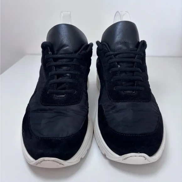 Common Projects Black Nylon Suede Cross Trainer Lace Up Sneakers Men’s Size 40
