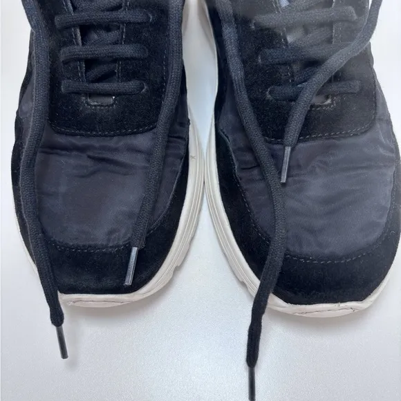 Common Projects Black Nylon Suede Cross Trainer Lace Up Sneakers Men’s Size 40