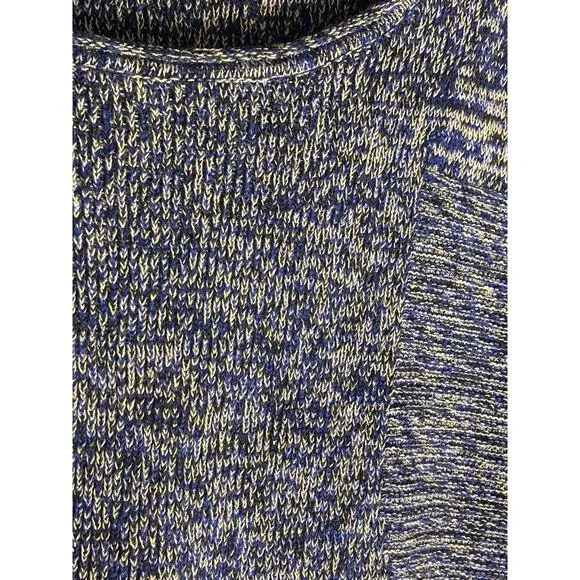 Comptoir des Cotonniers Blue Knit Short Sleeve Sweater ~ Sz M ~French Girl Style