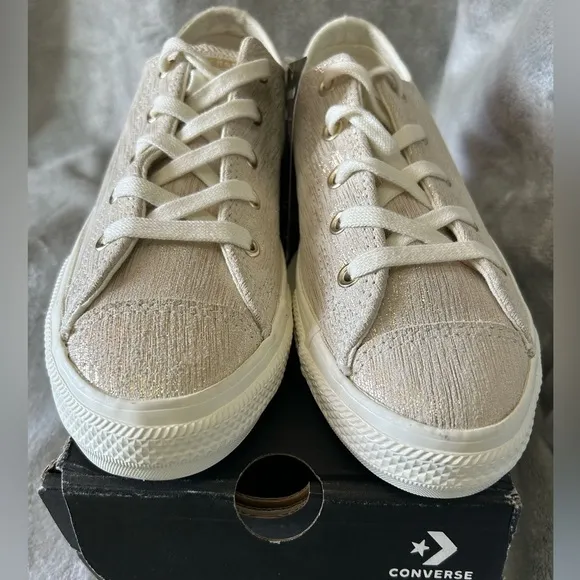 Converse Chuck Taylor All Star Lift Mesh Ivory Sneakers Youth Sz 3 Low Top
