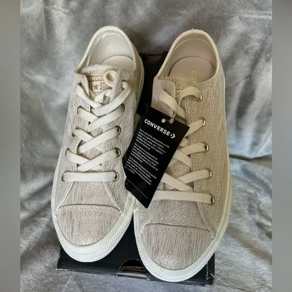 Converse Chuck Taylor All Star Lift Mesh Ivory Sneakers Youth Sz 3 Low Top