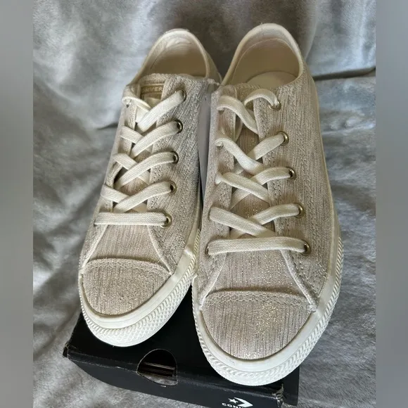 Converse Chuck Taylor All Star Lift Mesh Ivory Sneakers Youth Sz 3 Low Top