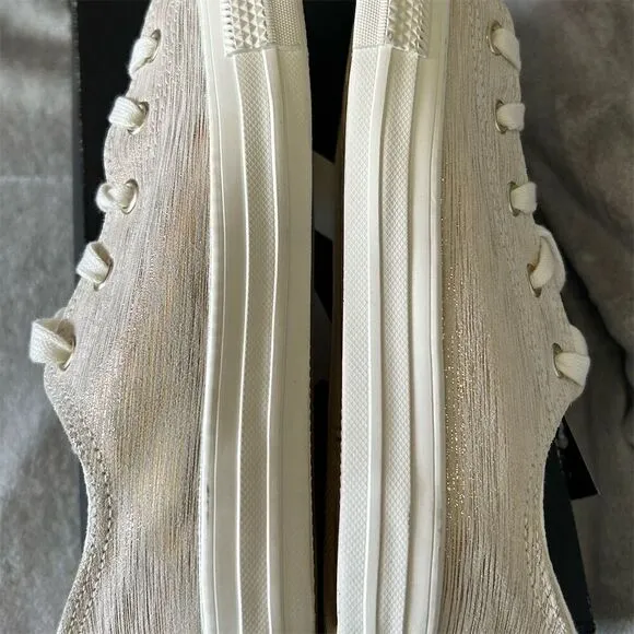 Converse Chuck Taylor All Star Lift Mesh Ivory Sneakers Youth Sz 3 Low Top
