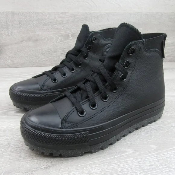 Converse Chuck Taylor AS City Trek Waterproof Boots Women's Size 7.5 Black NEW