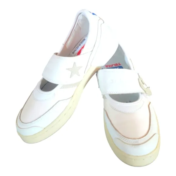 Converse x Telfar Pro Leather Slip-on Mary Jane White Parchment Sneakers
