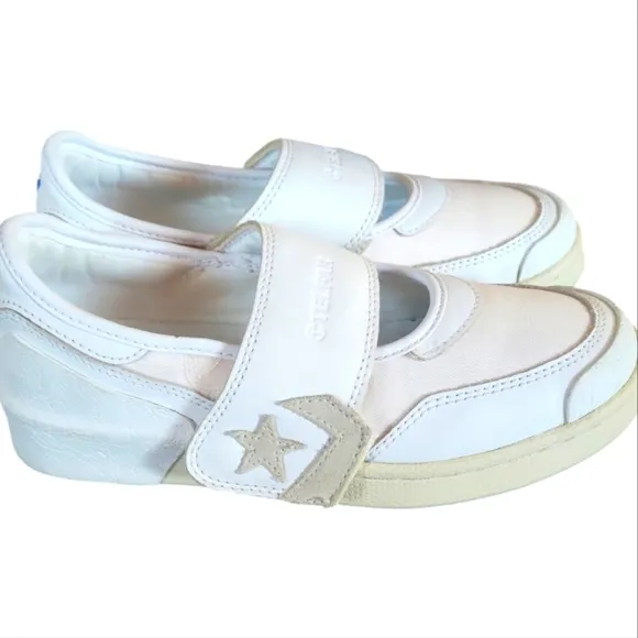Converse x Telfar Pro Leather Slip-on Mary Jane White Parchment Sneakers