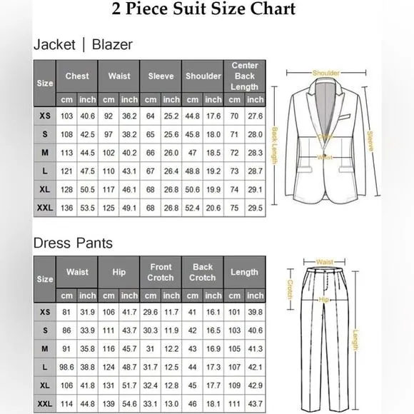 Coofandy Men Suit 2 Piece with Black Lapel Slim for Wedding Groom Tuxedo Set
