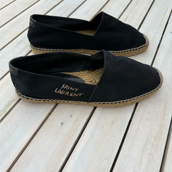 COPY - $695 Saint Laurent Men's Black Espadrilles