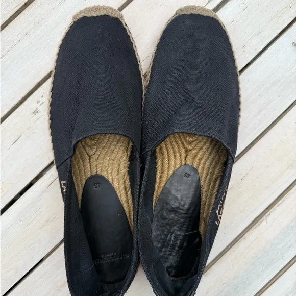 COPY - $695 Saint Laurent Men's Black Espadrilles