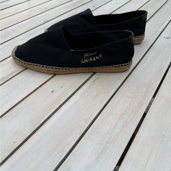 COPY - $695 Saint Laurent Men's Black Espadrilles