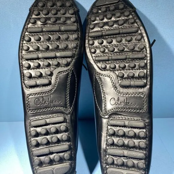 COPY - Cole Haan Gunnison II Mens 11 D Driving Loafers Black Moc Toe Casual Lac…