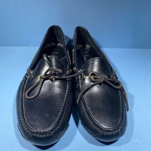 COPY - Cole Haan Gunnison II Mens 11 D Driving Loafers Black Moc Toe Casual Lac…