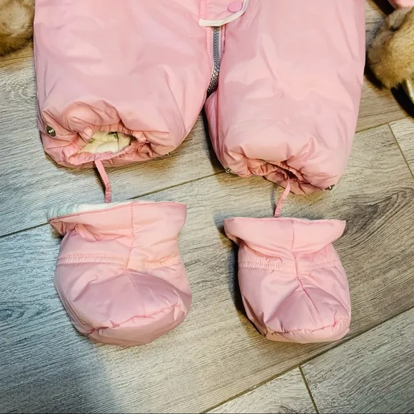 COPY - Harley Davidson infant baby puffer hooded snowsuit bunting with Sheepski…