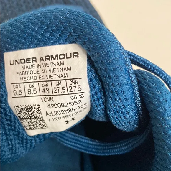 COPY - Under Armour Ripple Mens Running Athletic Sports Navy Blue Sneakers 9.5