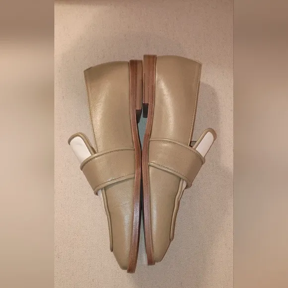 COS Cream Green slipon  Leather Loafers size 39