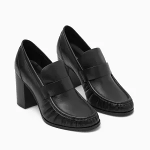 COS - HEELED LEATHER‎ LOAFERS Size -US 6