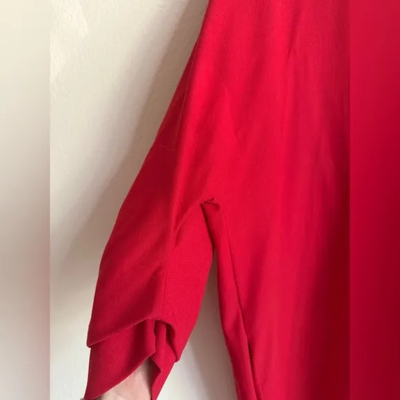 COS Red Draped Shift Dress