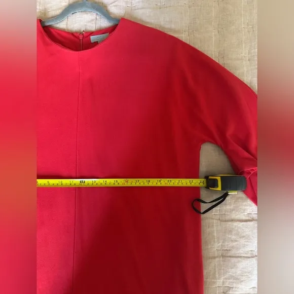 COS Red Draped Shift Dress