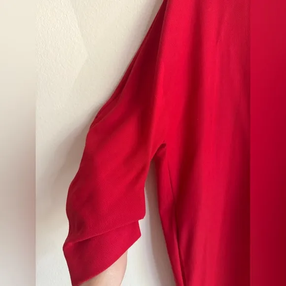 COS Red Draped Shift Dress