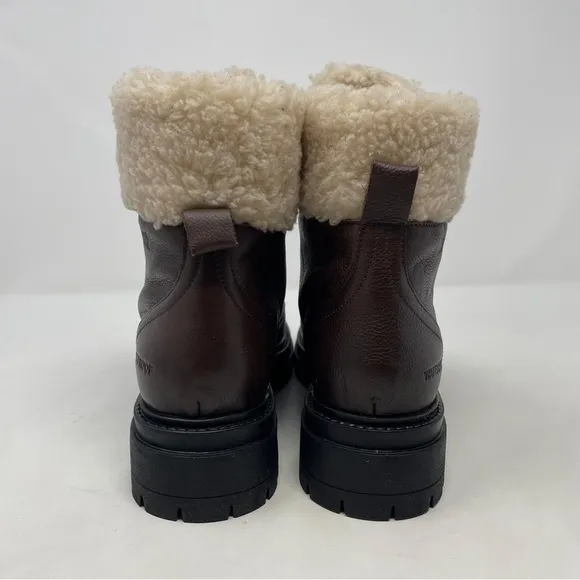 Cougar Vow Waterproof Zip Leather Winter Boots in Dark Brown - NWT