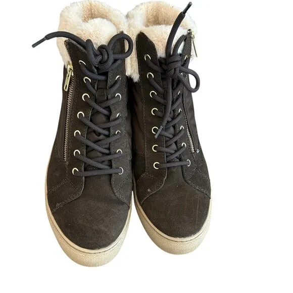 Cougar Waterproof Suede and Fur Lined Boots Sneaker Size Zipper Womens Size 9