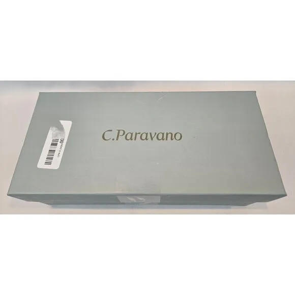 C.Paravano Black Mary Jane Comfort Ballet Flats Square Soft Leather Size 9 New