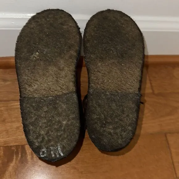 Crewcuts J. Crew Brown Fur Lined Nubuck Chukka Boots Sz 11