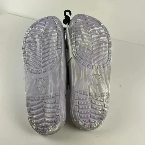 Croc slides SZ  men 12 NWT lavender purple white color beach casual comfortable