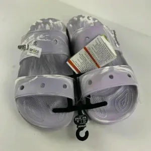 Croc slides SZ  men 12 NWT lavender purple white color beach casual comfortable