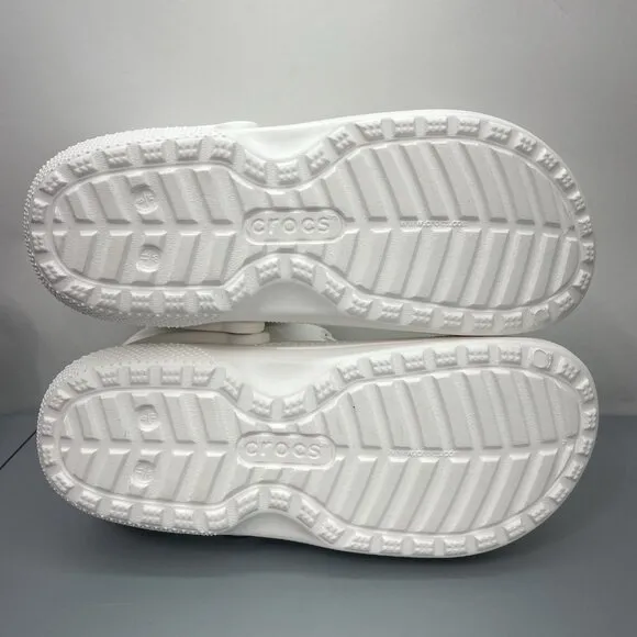 Crocs Classic Lined Neo Puff Boots Faux Fur White Womens 11 Mens 9
