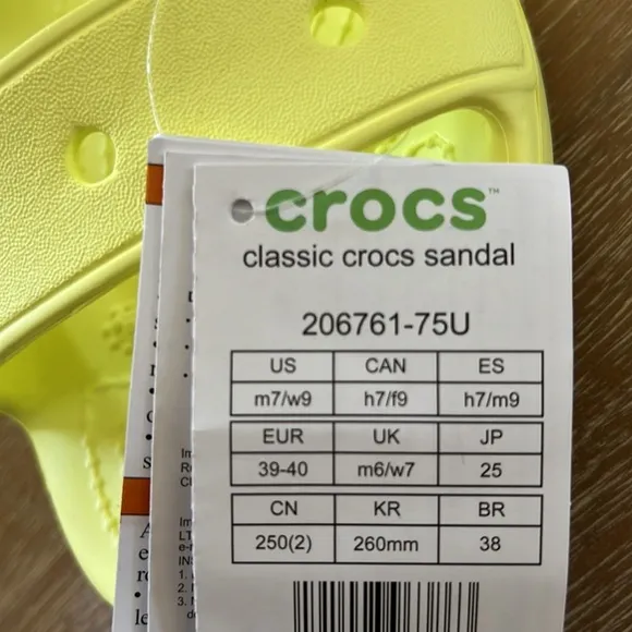 Crocs Classic Sandals Unisex 2 Strap Slip On Summer Beach Slides