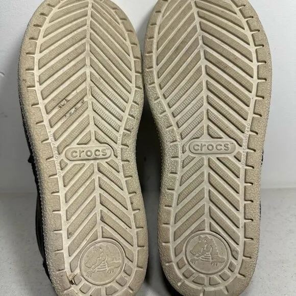 Crocs Men’s Walu Brown Leather Casual Comfort Slip On Loafers Size 12