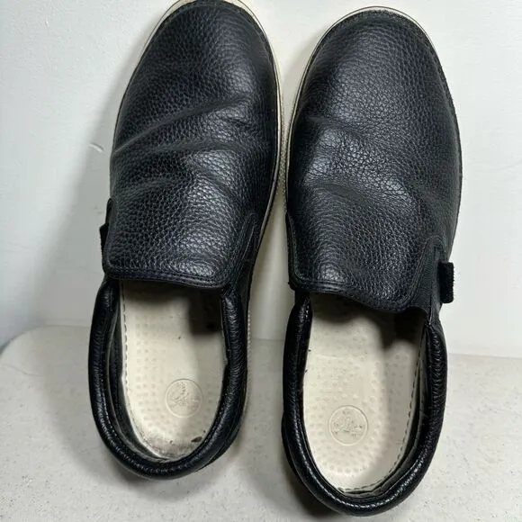 Crocs Men’s Walu Brown Leather Casual Comfort Slip On Loafers Size 12