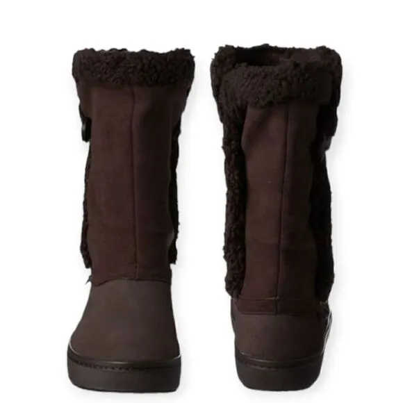 Crocs Modessa Women's Synthetic Suede Button Boots in Brown Size 6 NEW
