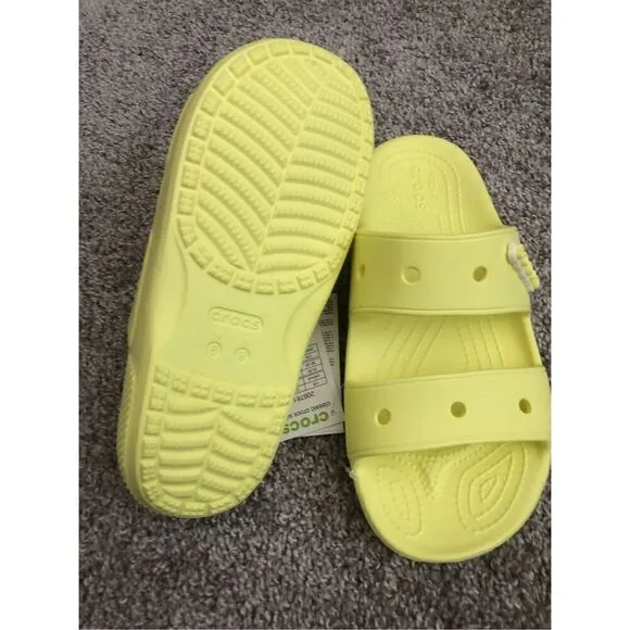 Crocs Neon Yellow Classic Slides Women’s Size 8 / Men’s Size 6