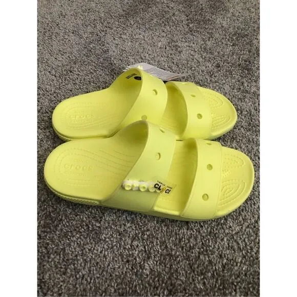 Crocs Neon Yellow Classic Slides Women’s Size 8 / Men’s Size 6