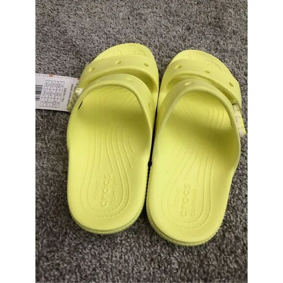 Crocs Neon Yellow Classic Slides Women’s Size 8 / Men’s Size 6