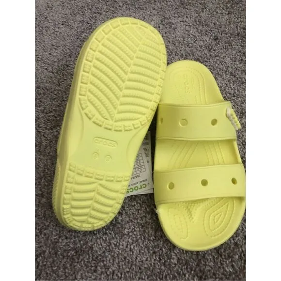 Crocs Neon Yellow Classic Slides Women’s Size 8 / Men’s Size 6