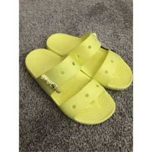 Crocs Neon Yellow Classic Slides Women’s Size 8 / Men’s Size 6