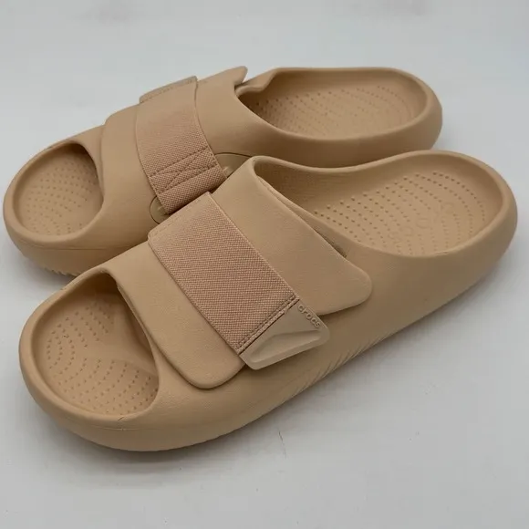 Crocs Recovery Slide Mellow Luxe Unisex Sandals Adjustable Shiitake