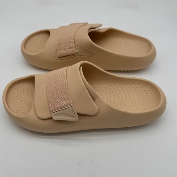 Crocs Recovery Slide Mellow Luxe Unisex Sandals Adjustable Shiitake
