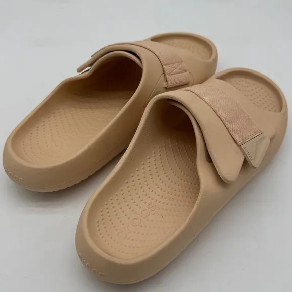 Crocs Recovery Slide Mellow Luxe Unisex Sandals Adjustable Shiitake