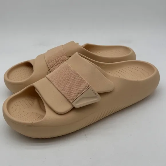 Crocs Recovery Slide Mellow Luxe Unisex Sandals Adjustable Shiitake