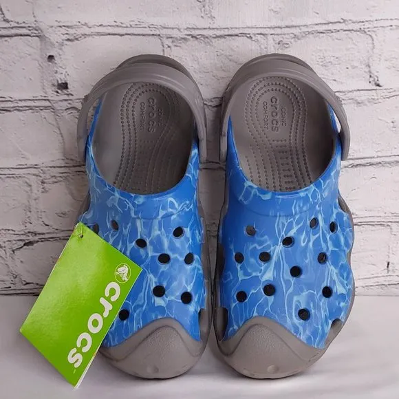 'CROCS' SWIFTWATER GRAPHIC RUGGED CLOG SLIDES