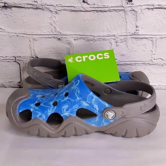 'CROCS' SWIFTWATER GRAPHIC RUGGED CLOG SLIDES