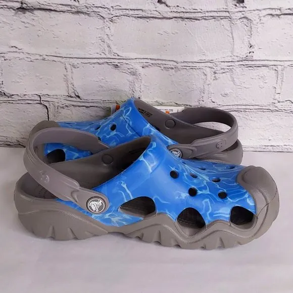 'CROCS' SWIFTWATER GRAPHIC RUGGED CLOG SLIDES