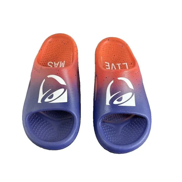 Crocs X Taco Bell Limited Edition Rare Color Live Mas Mellow Slides Women's Sz 6