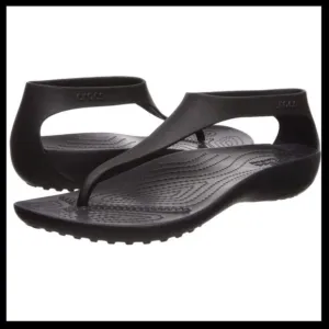 CROCS Black Sexi Flip Sandals Size 10