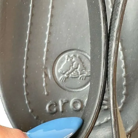 CROCS Black Sexi Flip Sandals Size 10